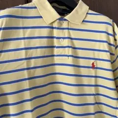 Polo ポロシャツ 黄色と青のストライプ