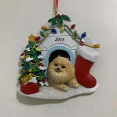 ポメラニアン 立体クリスマスオーナメント 犬 置物 2013年のサムネイル