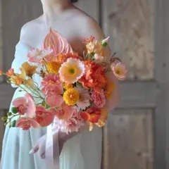 or ウェディングブーケ　ブートニア無料 アーティフィッシャルフラワー造花