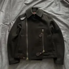 00s archive diagonal zip gimmick jacket