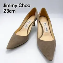 【新品に近い】Jimmy Choo スエード ポインテッドトゥパンプス 23cm