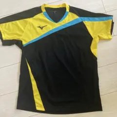 MIZUNO Vネック スポーツTシャツ ブラック×イエロー Mのサムネイル