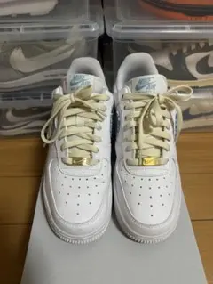 ナイキ　エアフォース1 ペイズリー　ブルー　ホワイト　アイボリー　海外限定