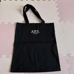 AZUL by moussy ブラックエコバッグ 約30cm x 36cm