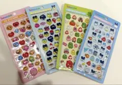 ぷっくりシール　立体シール　たまごっち　3Dステッカー　4枚セット