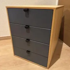 無印良品 木製収納ケース・引出式・4段・ワイド・オーク材 - メルカリ