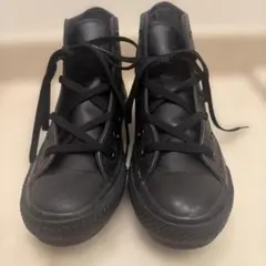 CONVERSE ALL STAR ハイカット レザー風 22cブラックのサムネイル