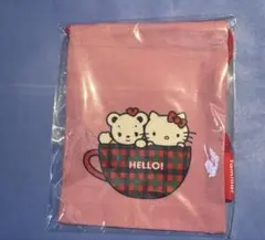 【新品未使用】ファミリア　ミニ巾着〈ハローキティ × familiar〉ピンク
