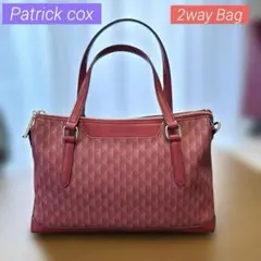 Patrick cox 2wayショルダーバッグ　赤　紋章総柄のサムネイル