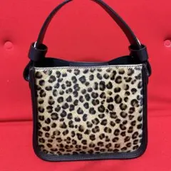 LAURA DI MAGGIO レオパード ハラコ 巾着 ショルダーバック - メルカリ