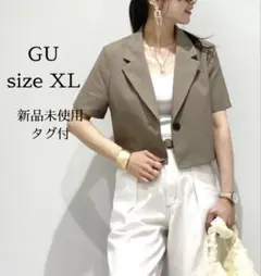 GU ハーフスリーブクロップドジャケット XL
