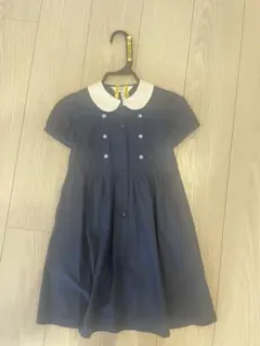 CHOPIN 半袖ワンピース 120 ネイビー