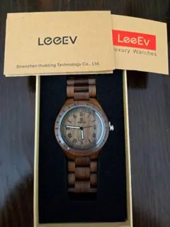 LeeEv UWOOD 木製腕時計 クォーツ メンズ