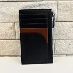 おしゃれデザイン❤️カードケース 黒 茶色 コインケース 財布