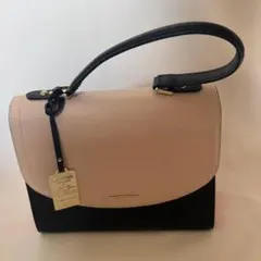 &chouette アンドシュエット バイカラーハンドバッグ