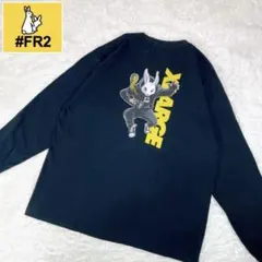 FR2 x XLARGE コラボ ロンT 長袖 刺繍ロゴ ブラック XL