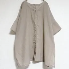 ハニーサックルローズ　ブラウス　ベージュ オーバーサイズ 綺麗め　透け感　上品のサムネイル