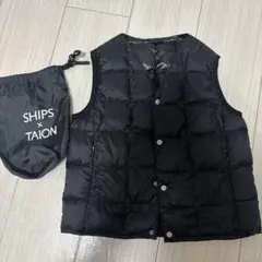 SHIPS x TAION ブラックダウンベスト 120サイズ