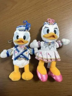 ドナルドダック デイジーダック ぬいぐるみバッジ 20周年