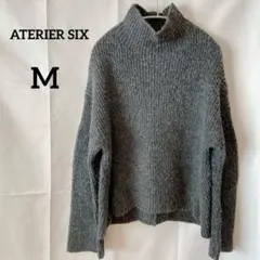 ATERIER SIX【M】グレー タートルネック ニットセーター