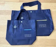 LOWRYS FARM ショップバッグ　ネイビーカラー　中・小2枚セット