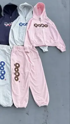 9090 OG Logo Assort Zip セットアップ　ピンク
