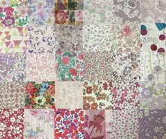 リバティタナローン　ハギレ　パッチワーク用　約6センチ角×30枚　6-2