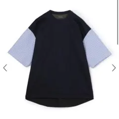 BEAMS GOLFビームスゴルフラグランスリーブパイピングシャツNAVY