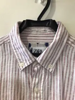 ☆ZARA ストライプシャツ 袖丈調整可能！