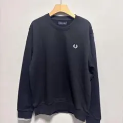 FRED PERRY ブラック クルーネック トレーナータグ付きフレッドペリー