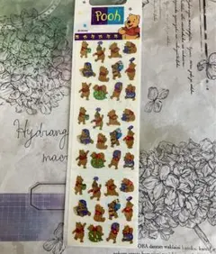 ディズニー　くまのプーさん　ミニー　シール　昭和時代