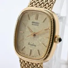 稼働 SEIKO エクセリーヌ 1221-5890 コンビ ゴールド 純正ベルト