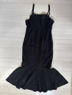 【LAUIR】スエード調ブラックキャミワンピース フレアスカート