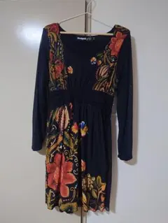 Desigual チュニック 원피스 花柄 ブラック