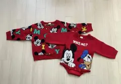 【ミッキー】セット売り　セーター90 ロンパース70