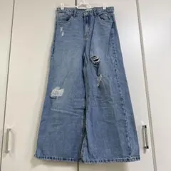 ZARA kids ダメージワイドデニム