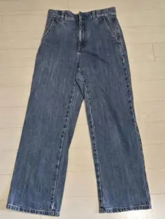 ハイウエストストレートデニム ブルー