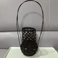 手付き竹籠　花籠　華道　生け花　茶道　竹細工　花入