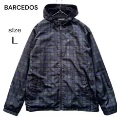 BARCEDOS バルセドス 裏ボア チェック柄 フルジップ パーカー L