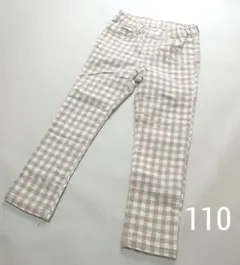 【USED】西松屋 ギンガムチェック ストレッチ パンツ 110のサムネイル
