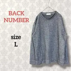 バックナンバー【L】クルーネックニットトップス グレー系 シンプル カジュアル