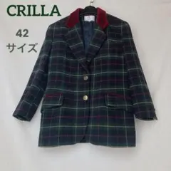 CRILLA 金ボタン テーラード ブレザー ジャケット 42 イタリア製