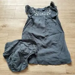 babyGAP ベビーギャップ 刺繍ワンピース 90 セットアップ ブルマ付
