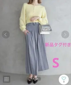 マーキュリーデュオ　ハイウェストプリーツパンツ　新品タグ付き　Sのサムネイル