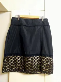 Max Mara WEEKEND レースデザインスカート ブラック サイズ40のサムネイル