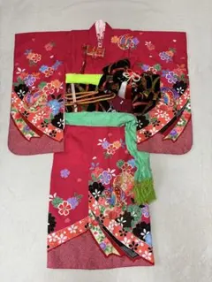 七五三 着物セット 7歳用 長襦袢 作り帯 帯締め 帯揚げ しごき はこ
