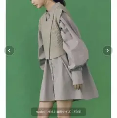 MURUA Ｖネックベストレイヤード　ワンピース【2way セットアイテム】