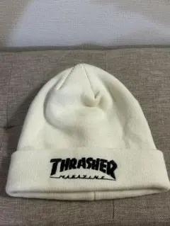 THRASHER MAGAZINE ニット帽 ビーニー ホワイト