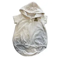 ジェラートピケ ロンパース 80くま耳 フード ベビー ピンク女の子服