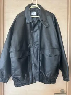 anfilM ブラック レザージャケット　Ｌ　size
